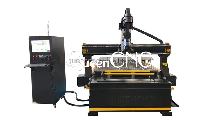 QN1625 ATC cnc router combined with a co2 laser cutting mach