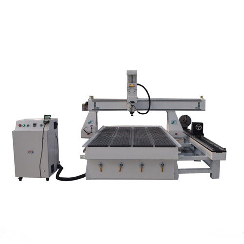 4 axis QN1325 cnc router machine with rotary axis