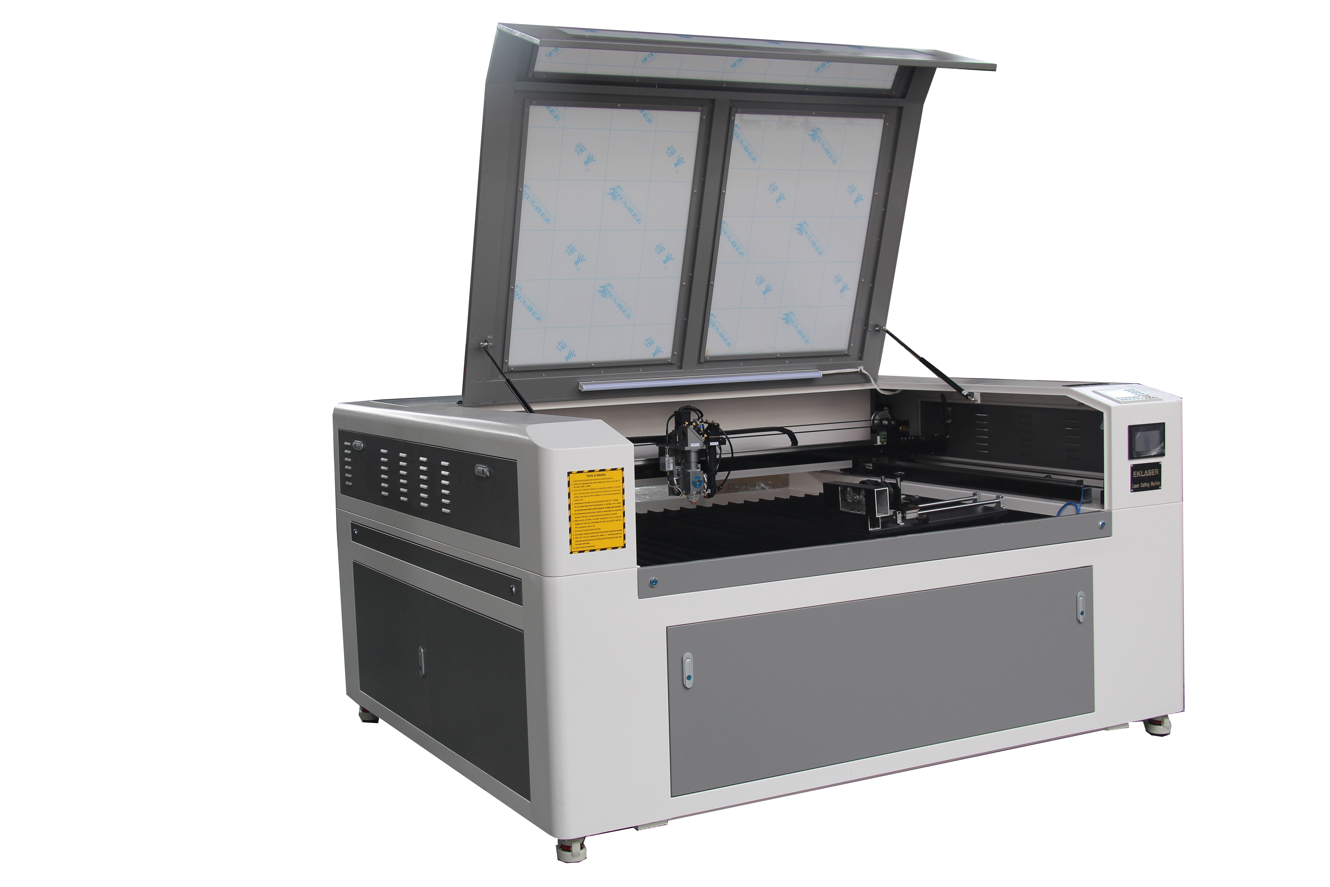 QN1390 dual heads mix co2 laser cutting machine for steel