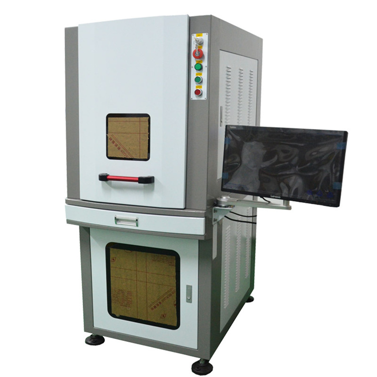 Semi closed fiber laser marking machine for jewelry cutting